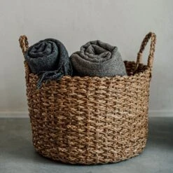 Korb Abaca Rund Griff Groß -Home Essentials Günstiges Geschäft 301179 28078