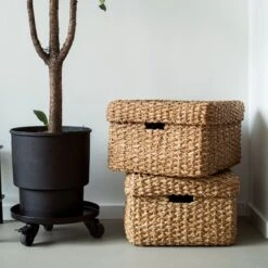 Korb Abaca Rechteck Griff -Home Essentials Günstiges Geschäft 301181 25768