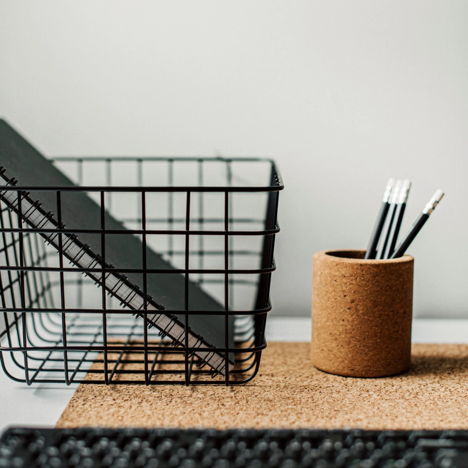 Korb Draht Groß Schwarz 3 Korb Draht Groß Schwarz – Bild 3