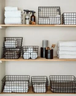 Korb Draht Groß Schwarz 10 Korb Draht Groß Schwarz -Home Essentials Günstiges Geschäft 372182 37610