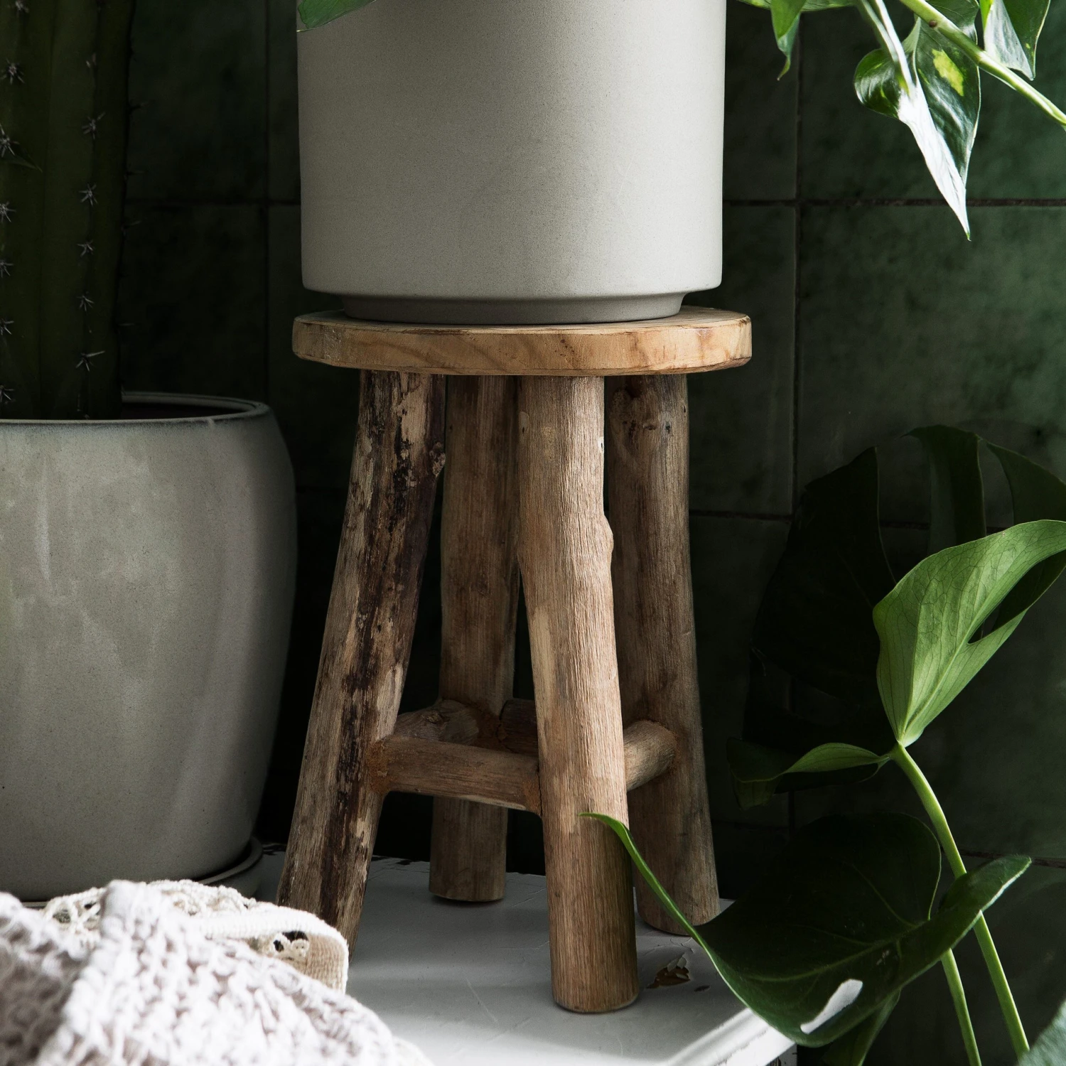 Hocker Teak Klein 6 Hocker Teak Klein – Bild 6