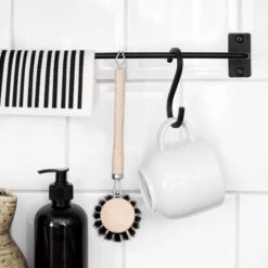 Spülbürste Holz Schwarz -Home Essentials Günstiges Geschäft 373342 15691