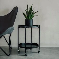 Blumentopf/Teller Polystone Mittel Schwarz -Home Essentials Günstiges Geschäft 373917 28307 1