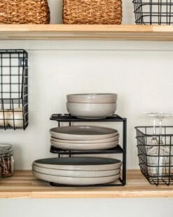 Regal Ecke 2 Ebenen Schwarz -Home Essentials Günstiges Geschäft 374372 37622