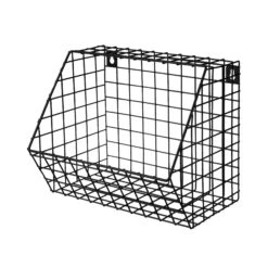 Wandkorb Für Gitternetz 22x30 Cm Schwarz