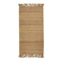 Teppich Jute Handgewebt Mit Fransen 70x140cm