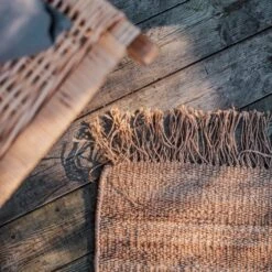 Teppich Jute Handgewebt Mit Fransen 70x140cm -Home Essentials Günstiges Geschäft 374855 25194