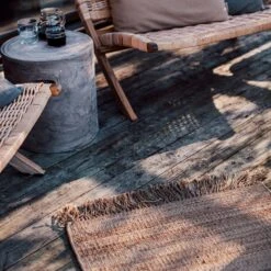 Teppich Jute Handgewebt Mit Fransen 70x140cm -Home Essentials Günstiges Geschäft 374855 25195