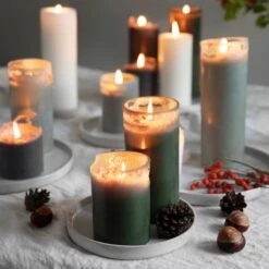 Kerze 7x15cm Grau -Home Essentials Günstiges Geschäft 375023 21737