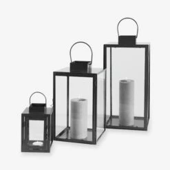 Laterne Metall Schwarz Groß 8 Laterne Metall Schwarz Groß -Home Essentials Günstiges Geschäft 375212 19608 3