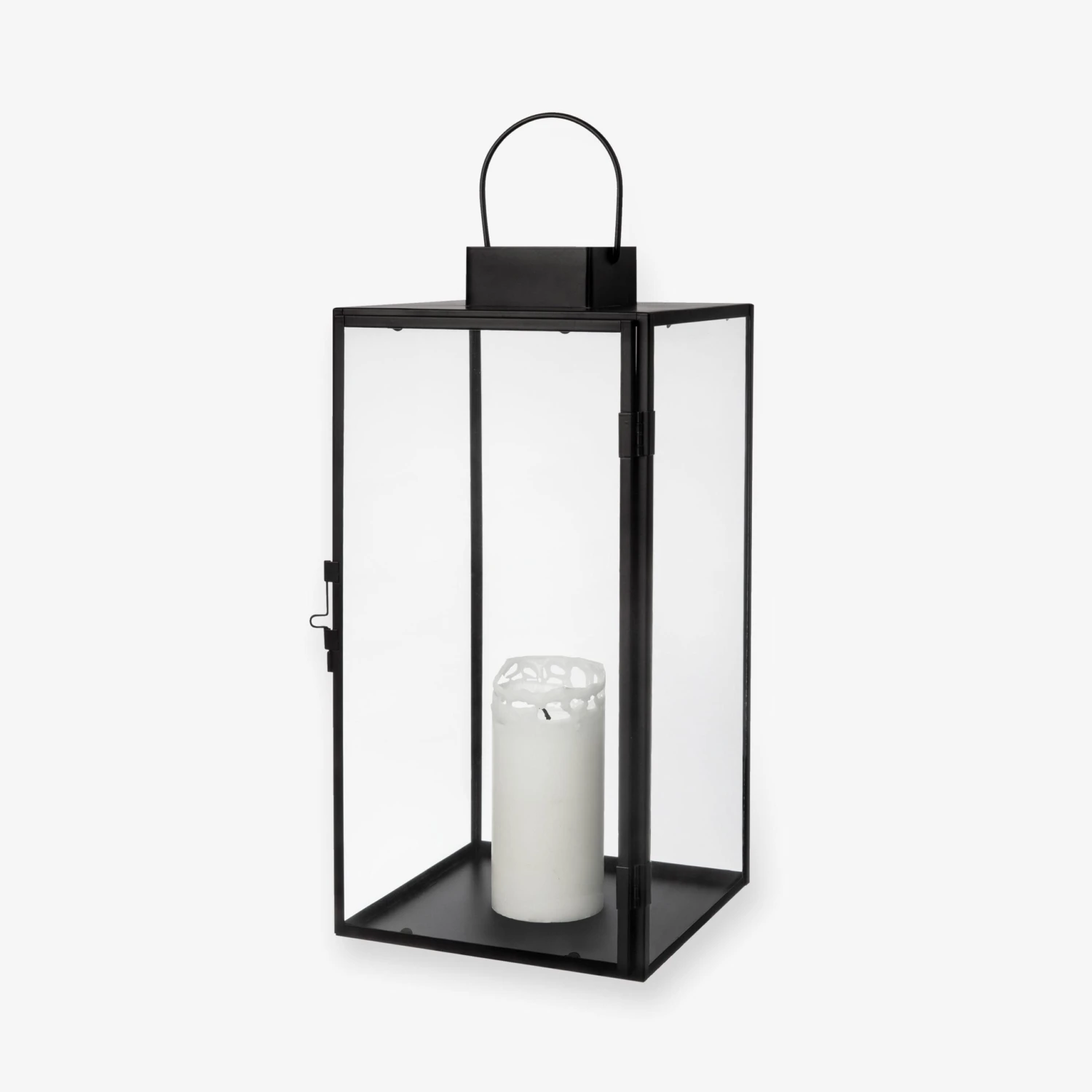Laterne Metall Schwarz Groß 2 Laterne Metall Schwarz Groß – Bild 2
