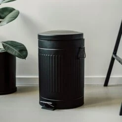 Pedal-Eimer Metall Schwarz 12 L -Home Essentials Günstiges Geschäft 375683 35557