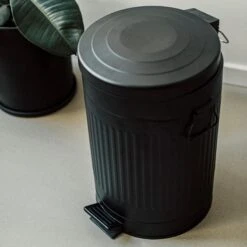 Pedal-Eimer Metall Schwarz 12 L -Home Essentials Günstiges Geschäft 375683 35558