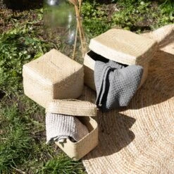 Korb Seegras Deckel 22x22cm 4 Korb Seegras Deckel 22x22cm -Home Essentials Günstiges Geschäft 375731 20304 3