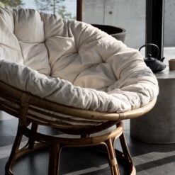 Sitzkissen Groß Rund Cremefarben -Home Essentials Günstiges Geschäft 376171 17041 1