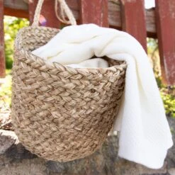 Wandkorb Rund Seegras Groß -Home Essentials Günstiges Geschäft 376230 20329 4