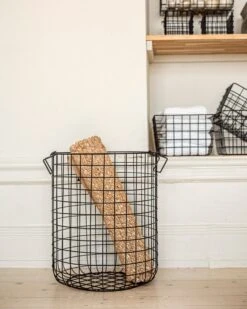 Korb Stapelbar Groß Schwarz -Home Essentials Günstiges Geschäft 376333 37625