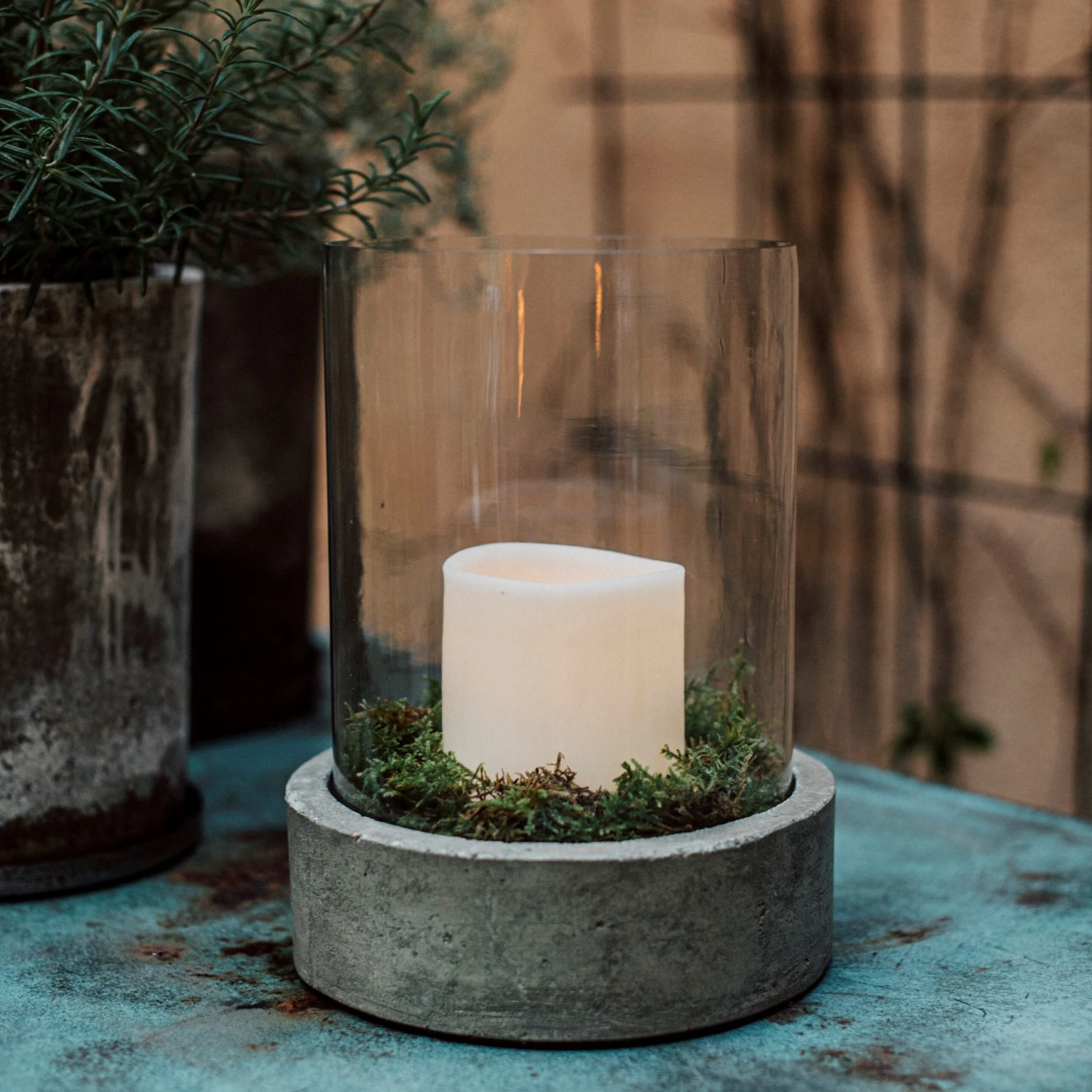 Sturmlaterne Zement/Glas 3 Sturmlaterne Zement/Glas – Bild 3