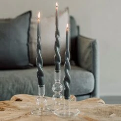 Kerzenständer Glas Zepter Hoch -Home Essentials Günstiges Geschäft 400546 28342