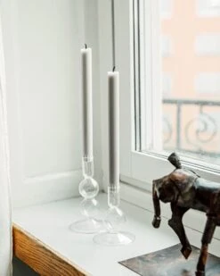 Kerzenständer Glas Zepter Hoch -Home Essentials Günstiges Geschäft 400546 36427