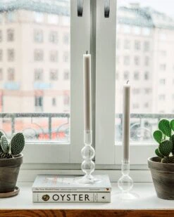 Kerzenständer Glas Zepter Hoch -Home Essentials Günstiges Geschäft 400546 36428