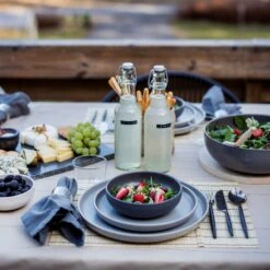 Teller Bruno Steingut 22 Cm Grau -Home Essentials Günstiges Geschäft 400586 25690