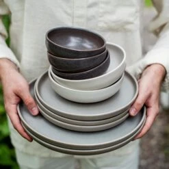 Schüssel Bruno Steingut 22 Cm Grau 10 Schüssel Bruno Steingut 22 Cm Grau -Home Essentials Günstiges Geschäft 400587 27514