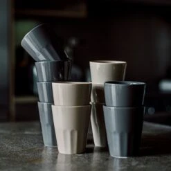 Becher Porzellan Sandbeige -Home Essentials Günstiges Geschäft 400737 28718