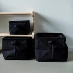 Korb Faltbar Groß Schwarz -Home Essentials Günstiges Geschäft 401268 30618