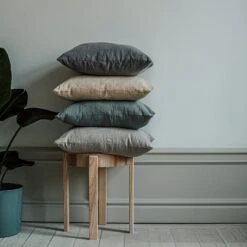 Kissen Leinen-Mix 50 X 50 Grau -Home Essentials Günstiges Geschäft 401367 31409