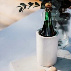 Wine Cooler/Utensil Holder Marble White -Home Essentials Günstiges Geschäft 401570 34673