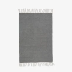 Teppich Baumwolle 60 X 90 Dunkelgrau