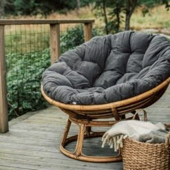 Sitzkissen Groß Rund Dunkelgrau -Home Essentials Günstiges Geschäft 401731 35864