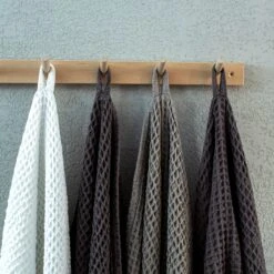 Handtuch Waffelstruktur 50 X 70 Cm Grau -Home Essentials Günstiges Geschäft 401777 33410