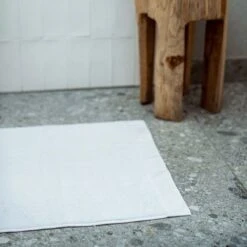 Badematte Bio-Baumwolle 50 X 80 Cm Weiß -Home Essentials Günstiges Geschäft 401868 33395