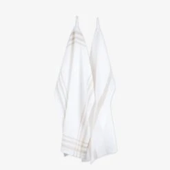Küchenhandtuch 2er-Pack Beige/Weiß 50 X 70