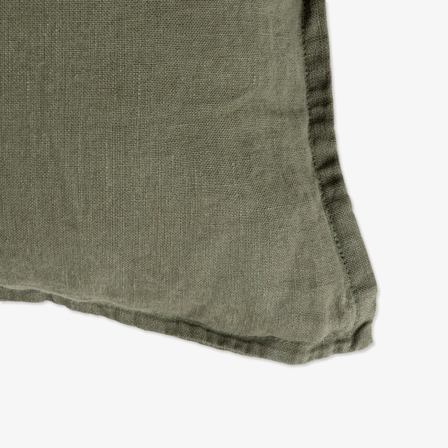 Kissen Leinen 50 X 70 Dunkel Khaki Grün 3 Kissen Leinen 50 X 70 Dunkel Khaki Grün – Bild 3