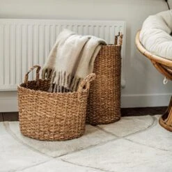 Korb Abaca Rund Griff 50 X 40 Cm -Home Essentials Günstiges Geschäft 402013 35840