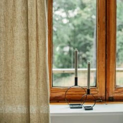 Vorhang Leinen-Mix 145 X 300 Cm 2er-Pack Hell Khaki Grün -Home Essentials Günstiges Geschäft 402160 35831