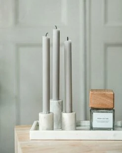 Kerzenhalter Marmor Krone H 6 Cm Weiß -Home Essentials Günstiges Geschäft 402272 36434