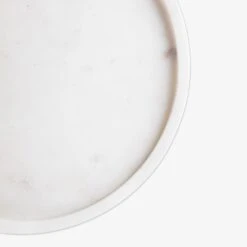 Tablett Marmor Ø 28 Cm Weiß -Home Essentials Günstiges Geschäft 402274 35747