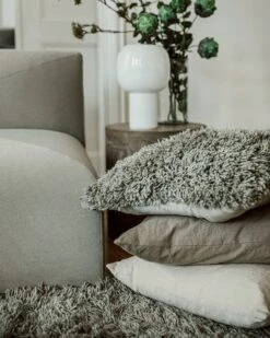 Kissen Shaggy Ungefärbte Wolle 50 X 50 -Home Essentials Günstiges Geschäft 402304 36399