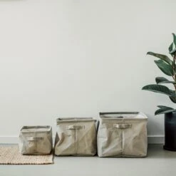 Korb Faltbar Klein Beige -Home Essentials Günstiges Geschäft 402364 35534