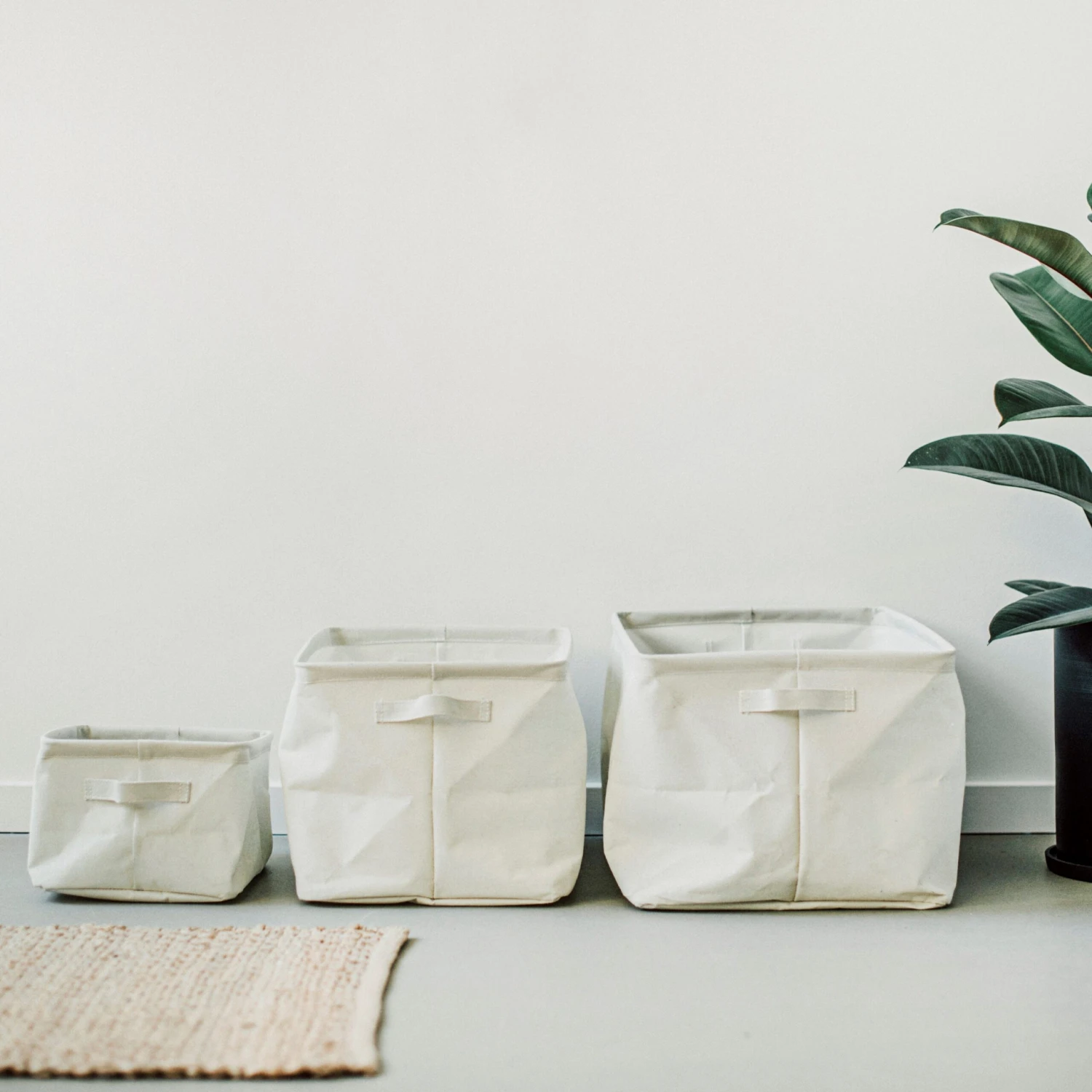 Foldable Basket Large Beige 5 Foldable Basket Large Beige – Bild 5