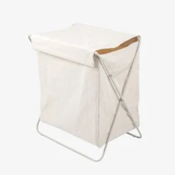 Wäschekorb Canvas/Metall Hellbeige