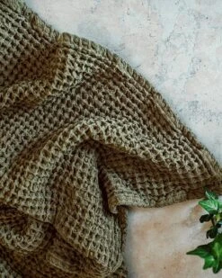 Handtuch Våffla 100 X 150 Dunkles Khaki-Grün -Home Essentials Günstiges Geschäft 402566 38147