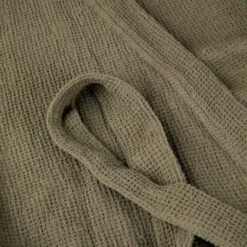 Bademantel Waffelstruktur Grau Khakigrün Einheitsgröße -Home Essentials Günstiges Geschäft 402569 37549